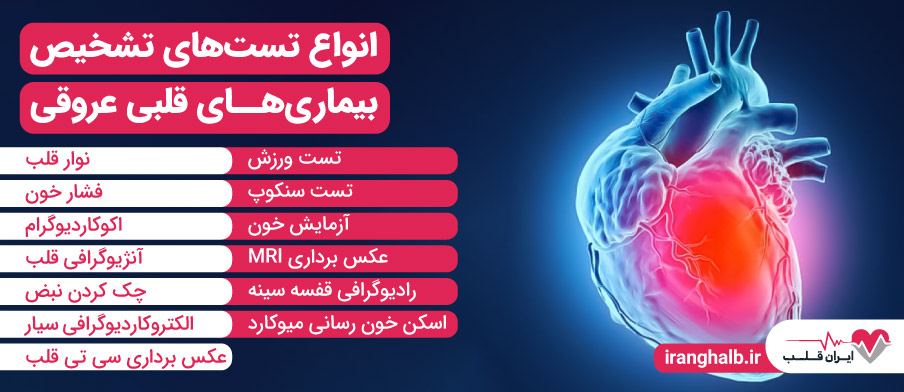 انواع تست های تشخیص بیماری های قلبی عروقی